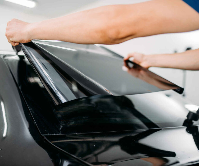 A car in Denver having ceramic tint applied